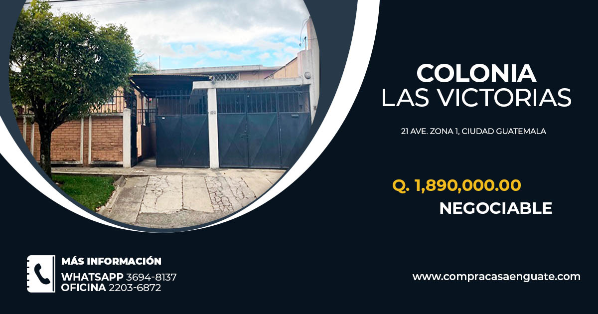 Casas en Venta en Guatemala - VENDO CASA EN ZONA 1 - Venta de Casas Baratas