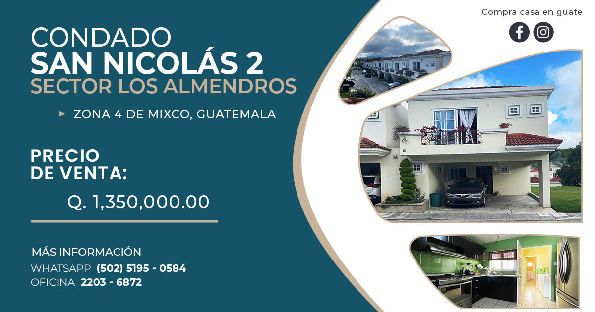 Venta de Casa o Casas, Terrenos, Propiedades, Apartamentos, Inmuebles en Guatemala, zona 11, zona 7, zona 2, zona 18, zona 16, Mixco, Carretera Al Salvador, Fraijanes, Santa Catarina Pinula, Antigua Guatemala, Villa Nueva, Villa Canales, San Miguel Petapa - Venta o Alquiler de Casas En Guatemala